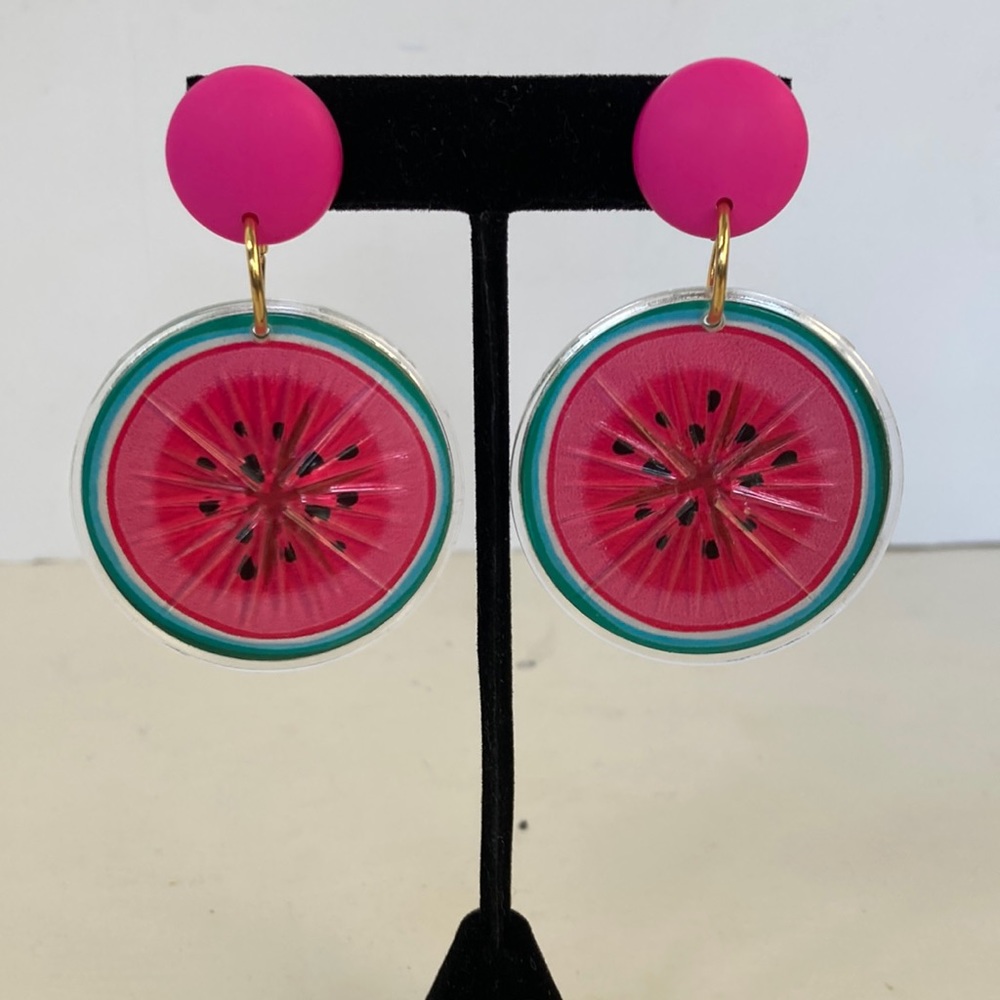 Z137 New costume jewelry earrings with watermelons.